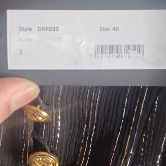 NWT DUNDAS Black Metallic Flowing Kaftan - Picture 6 of 6